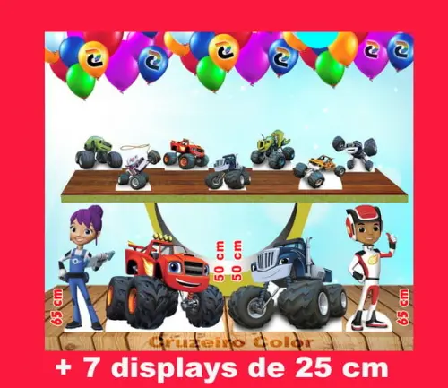 Totem de Chão Blaze Monster Machine e Displays de mesa
