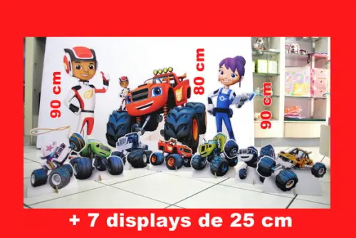 Totem de Chão Blaze Monster Machine e Displays De Mesa