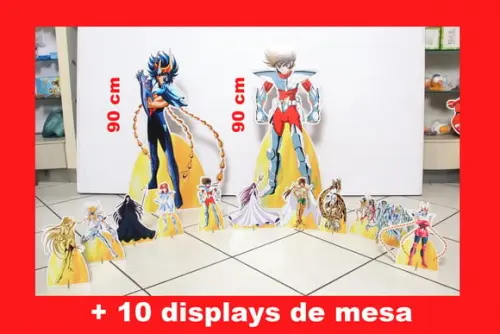 Totem De Chão Cavaleiros Zodiaco E Displays De Mesa