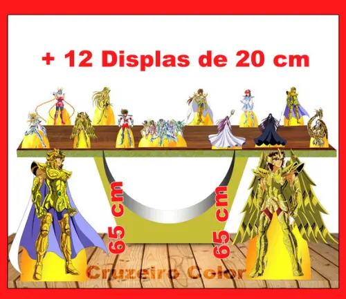 Totem De Chão Cavaleiros Zodiaco E Displays De Mesa