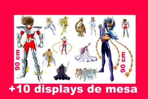 Totem De Chão Cavaleiros Zodiaco E Displays De Mesa