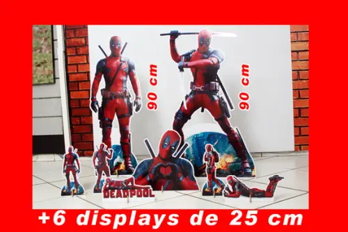 Totem de Chão Deadpool e Displays de Mesa