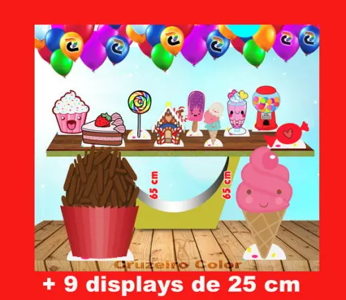 Totem De Chão Doces E Displays De Mesa