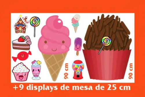 Totem De Chão Doces E Displays De Mesa
