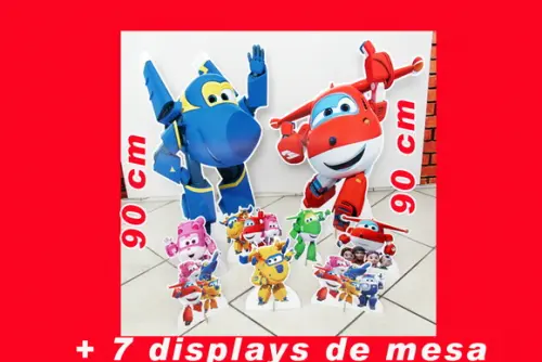 Totem de chão Kit SUPER WINGS e Displays de mesa