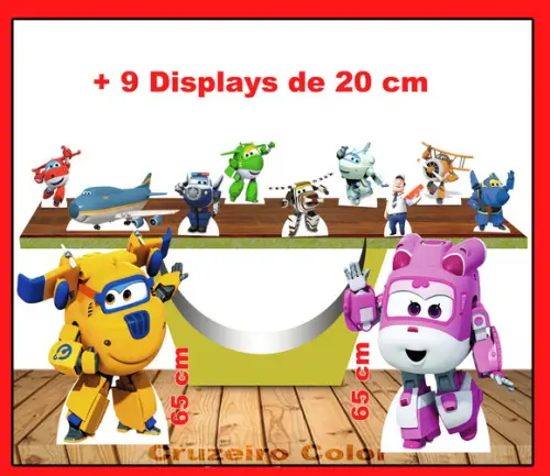 Totem de chão Kit SUPER WINGS e Displays de mesa