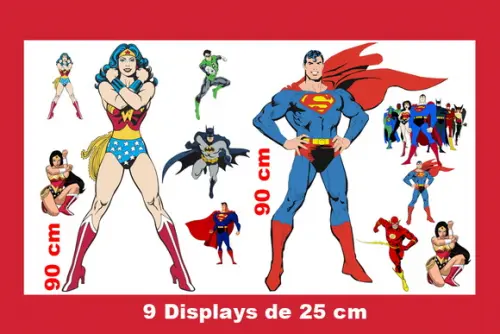 Totem De Chão Liga Da Justiça E Displays De Mesa
