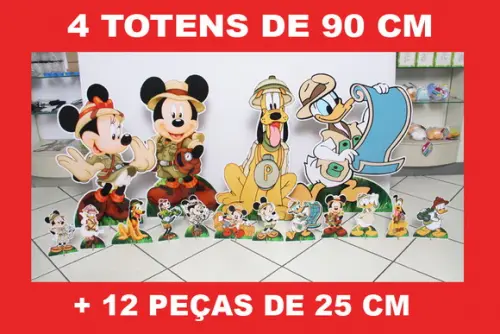 Totem de Chão Mickey Safari e Displays de Mesa