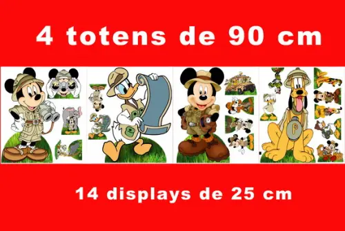 Totem De Chão Mickey Safari E Displays De Mesa