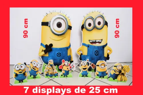 Totem de Chão Minions e Displays de Mesa