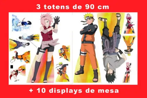 Totem de Chão Naruto e Displays de Mesa