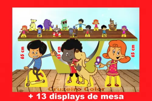 Totem de Chao Palavrinhas 3 e Displays de Mesa