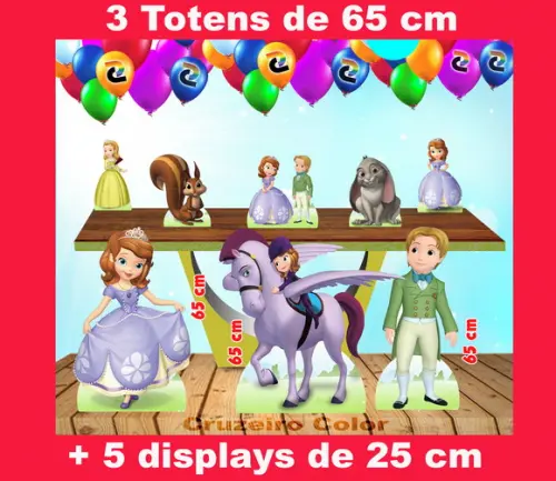Totem De Chão Princesa Sofia E Displays De Mesa