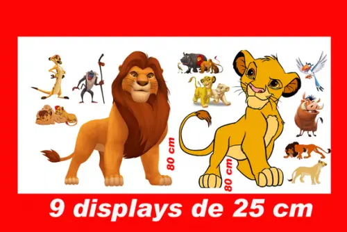 Totem de Chão Rei Leão e Displays de Mesa