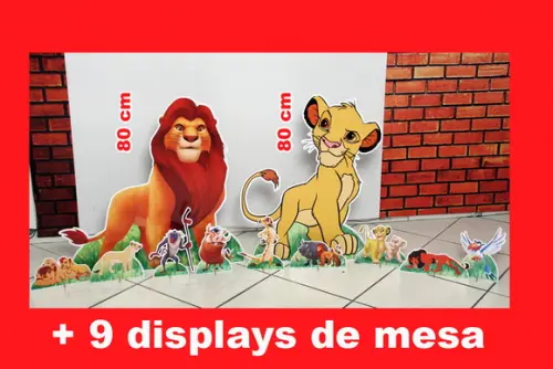 Totem de Chão Rei Leão e Displays de Mesa