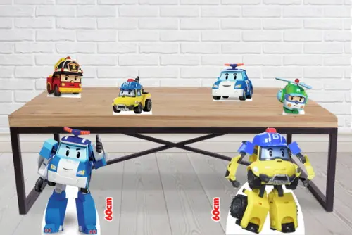 Totem de chão Robocar, Displays de mesa decorativo