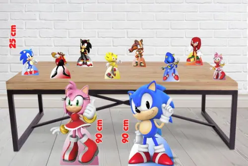 Totem De Chão Sonic E Amy - Displays De Mesa