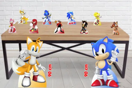 Totem De Chão Sonic E Displays De Mesa