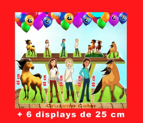 Totem De Chão Spirit E Displays De Mesa Kit Festa