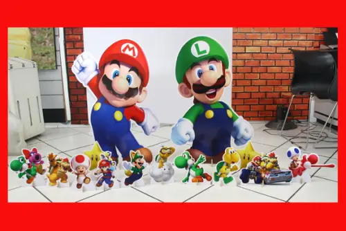 Totem De Chão Super Mario Displays De Mesa