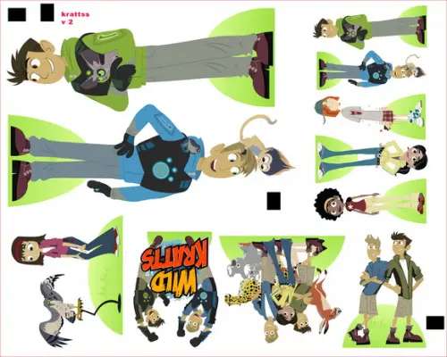Totem de Chão Wild Kratts e Displays de Mesa