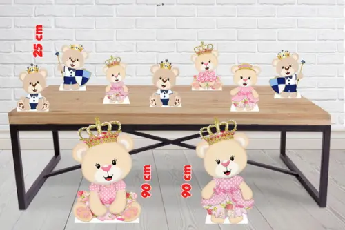 Totem De Chão Ursinha Princesa E Displays De Mesa