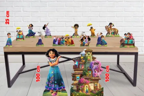 Totem Encanto Maribel e Casita 100 Cm,para Decoração de Mesa