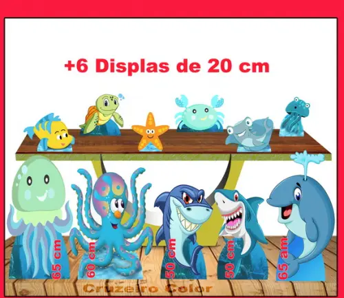 Totem FUNDO DO MAR e Displays de mesa