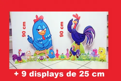 Totem Galinha Pintadinha de chão e Displays mesa