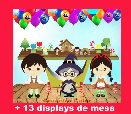totem João e Maria e Displays de Mesa