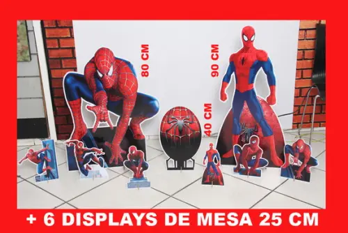 Totem Homem Aranha De Chão E Displays De Mesa