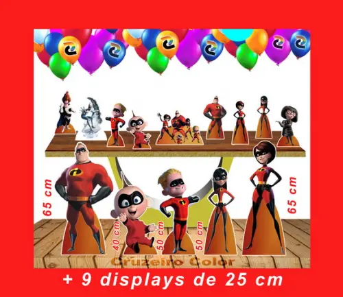 Totem Kit Festa Os Incriveis E Displays De Mesa