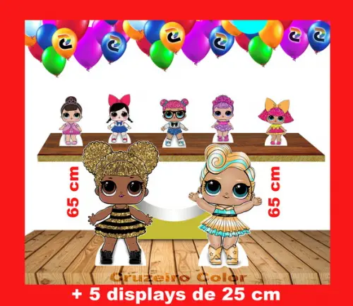 Totem Lol Suprise De 65 Cm E Displays De Mesa 25 Cm