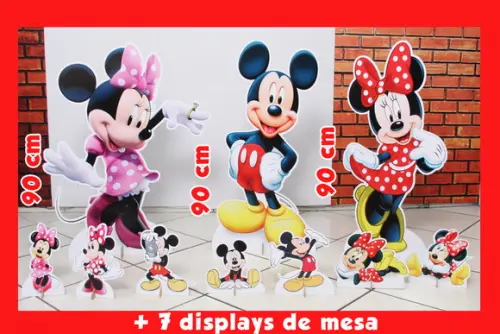 Totem Mickey,Minnie Vermelha e Rosa