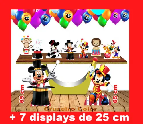 Totem Mickey Circo 65 e Displays De Mesa
