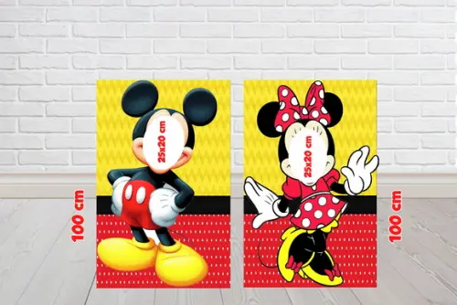 Totem Mickey e Minie para Foto de Chão e Mesa