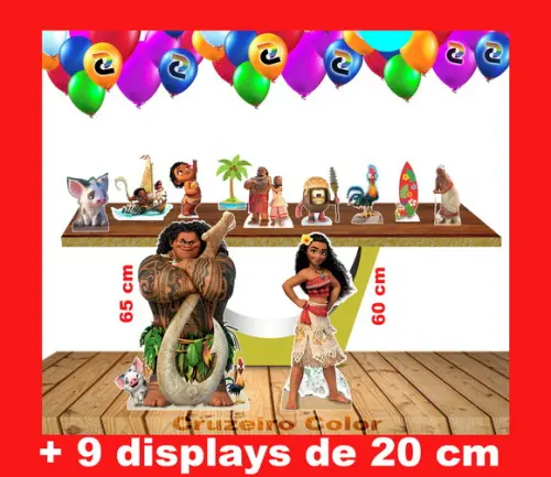 Totem Moana 60 Cm E Displays De Mesa Moana 20 Cm