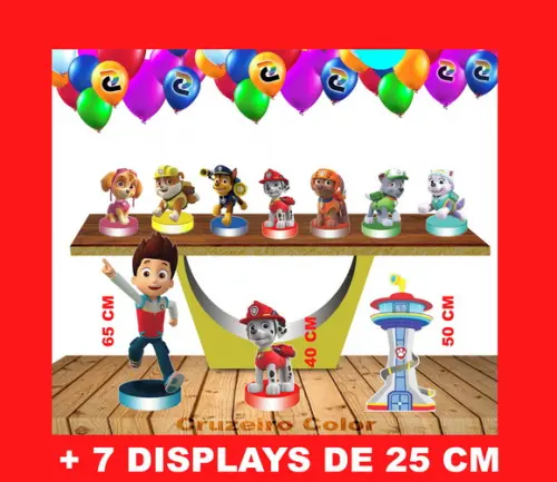 Totem Patrulha Canina 65 Cm E Displays De Mesa
