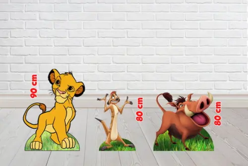 Totem Rei Leão - Simba, Timao e Pumba 80 e 90 cm