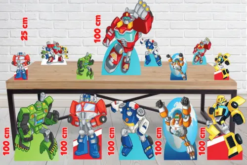 Totem Transformers Rescue Bots 100 Cm Enfeite De Aniversario
