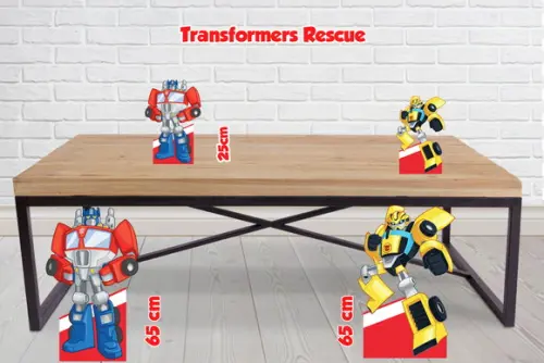 Totem Transformers Rescue e display de mesa