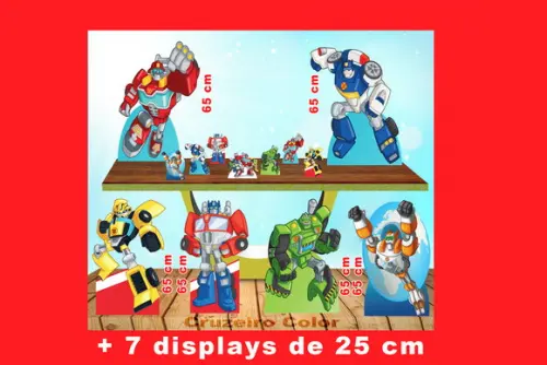 Totem Transformers Rescue Bots Enfeite De Aniversario