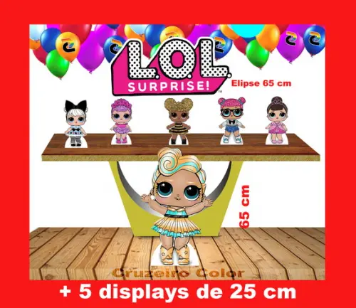 Totem,elipse Lol Suprise 65 Cm E Displays De Mesa 25 Cm