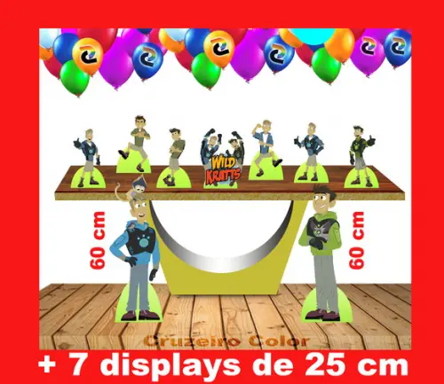 Totens de Chão Wild Kratts e Displays de Mesa