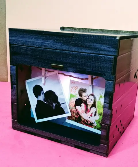 Caixa Abajur Personalizada com Foto, Presente Criativo