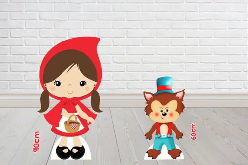 Decoracao Chapeuzinho Vermelho e Lobo Totem