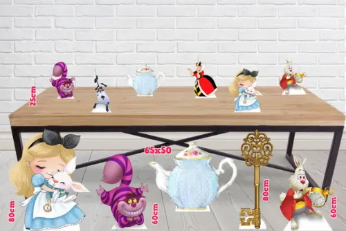 Display Alice no Pais das Maravilhas Cut para Festa