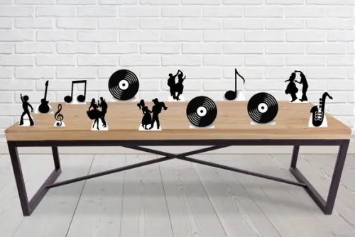 Display Anos 60 Enfeite Decoração para Mesa