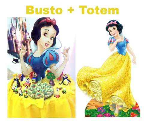 Display Busto 65cm +totem Branca de Neve 90 cm