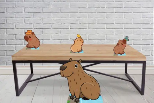 Display Capivara Totem para Decoração de Mesa